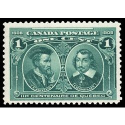 canada stamp 97 cartier champlain 1 1908 M F VFNH 024