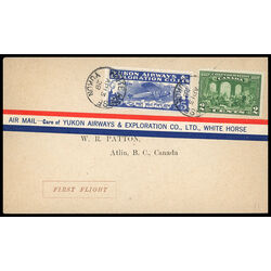 canada stamp cl air mail semi official cl42 yukon airways and explorations co ltd 25 1927 FFC 006