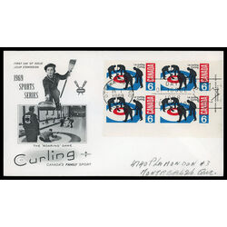 canada stamp 490 curlers on rink 6 1969 FDC LR 021