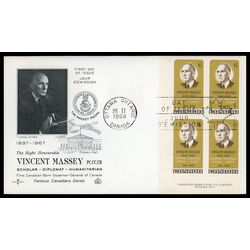 canada stamp 491 vincent massey 6 1969 FDC LL 022