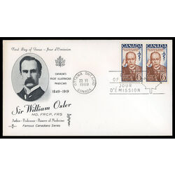 canada stamp 495 sir william osler 6 1969 FDC PC 015