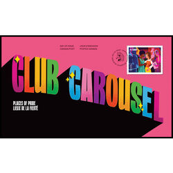 canada stamp 3493 fdc places of pride club carousel 2025