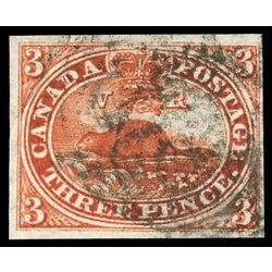canada stamp 4 beaver 3d 1852 U VF 157