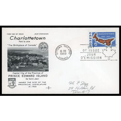 canada stamp 499 map of prince edward island 6 1969 FDC PC 016