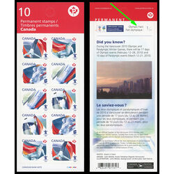 canada stamp bk booklets bk395 olympic definitives 2009 MSET 001