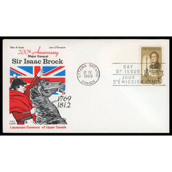 canada stamp 501 sir isaac brock and memorial column 6 1969 FDC PC 018