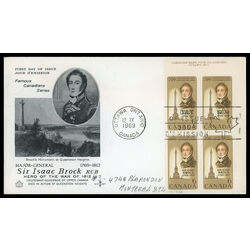 canada stamp 501 sir isaac brock and memorial column 6 1969 FDC UR 022