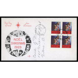 canada stamp 503 children praying 6 1969 FDC BLOCK 012
