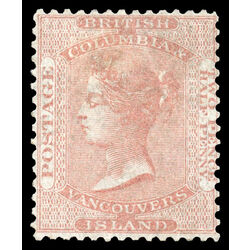 british columbia vancouver island stamp 2a queen victoria 2 d 1860 M VFOG 019