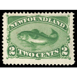 newfoundland stamp 47 codfish 2 1896 M VF 010