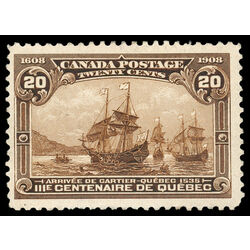 canada stamp 103 cartier s arrival 20 1908 M F VF 074