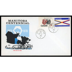 canada stamp 505 manitoba centennial 6 1970 FDC COMBO 016
