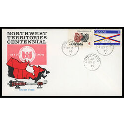 canada stamp 506 northwest territories centennial 6 1970 FDC COMBO 012