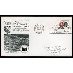 canada stamp 506 northwest territories centennial 6 1970 FDC PC 013
