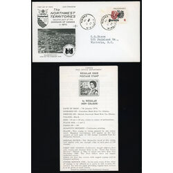 canada stamp 506 northwest territories centennial 6 1970 FDC PC 014