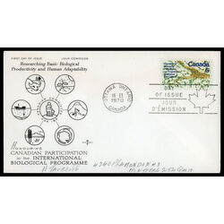 canada stamp 507 interior of a leaf 6 1970 FDC PC 009