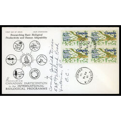 canada stamp 507 interior of a leaf 6 1970 FDC BLOCK 010
