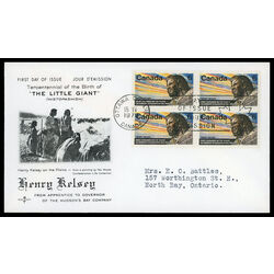 canada stamp 512 henry kelsey 6 1970 FDC BLOCK 019