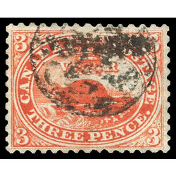 canada stamp 12 beaver 3d 1859 U VF 052