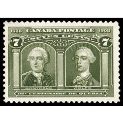 canada stamp 100 montcalm wolfe 7 1908 M VF 096