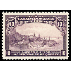 canada stamp 101 quebec in 1700 10 1908 M VF 067