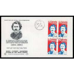 canada stamp 515 louis riel 6 1970 FDC BLOCK 023