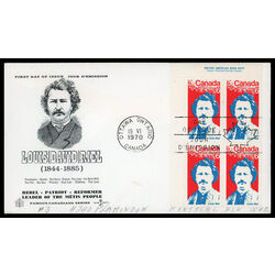 canada stamp 515 louis riel 6 1970 FDC UL 025