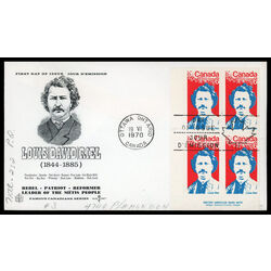 canada stamp 515 louis riel 6 1970 FDC LL 026
