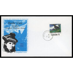 canada stamp 532 big raven by emily carr 6 1971 FDC PC 012