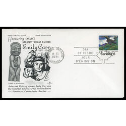 canada stamp 532 big raven by emily carr 6 1971 FDC PC 014