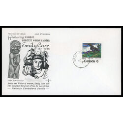 canada stamp 532 big raven by emily carr 6 1971 FDC PC 018