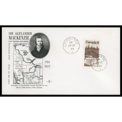 canada stamp 516 sir alexander mackenzie 6 1970 FDC PC 015
