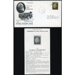 canada stamp 531 sir donald alexander smith 6 1970 FDC PC 019