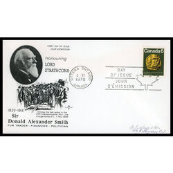 canada stamp 531 sir donald alexander smith 6 1970 FDC PC 018