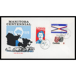 canada stamp 515 louis riel 6 1970 FDC COMBO 027