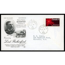 canada stamp 534 atom splitting 6 1971 FDC PC 019