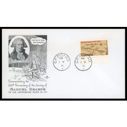 canada stamp 540 samuel hearne 6 1971 FDC PC 011