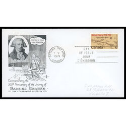 canada stamp 540 samuel hearne 6 1971 FDC PC 012