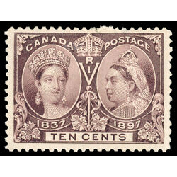 canada stamp 57 queen victoria diamond jubilee 10 1897 M VF 089