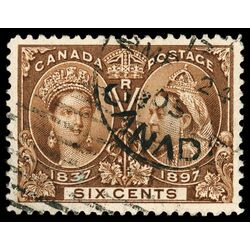 canada stamp 55 queen victoria diamond jubilee 6 1897 U VF 059