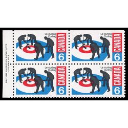 canada stamp 490 curlers on rink 6 1969 PB UL %231