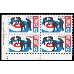 canada stamp 490 curlers on rink 6 1969 PB LL