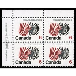 canada stamp 506 northwest territories centennial 6 1970 PB UL %231