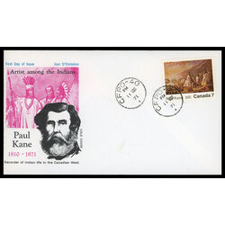 canada stamp 553 indian encampment on lake huron 7 1971 FDC PC 008