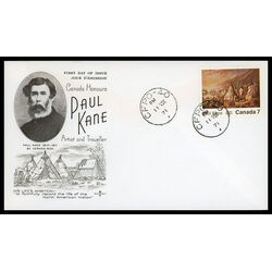 canada stamp 553 indian encampment on lake huron 7 1971 FDC PC 009