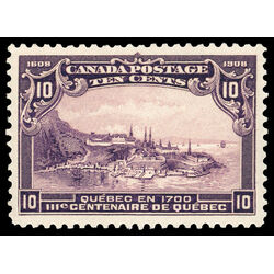 canada stamp 101 quebec in 1700 10 1908 M XFNH 068