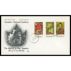 canada stamp 535 8 fdc maple leaves in four seasons 1971 FDC COMBO 011