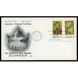 canada stamp 535 8 fdc maple leaves in four seasons 1971 FDC COMBO 012