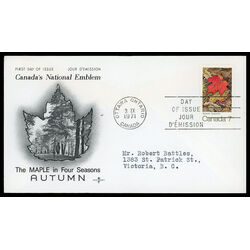 canada stamp 537 autumn 7 1971 FDC PC 010