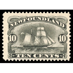 newfoundland stamp 59ii schooner 10 1887 M F 001